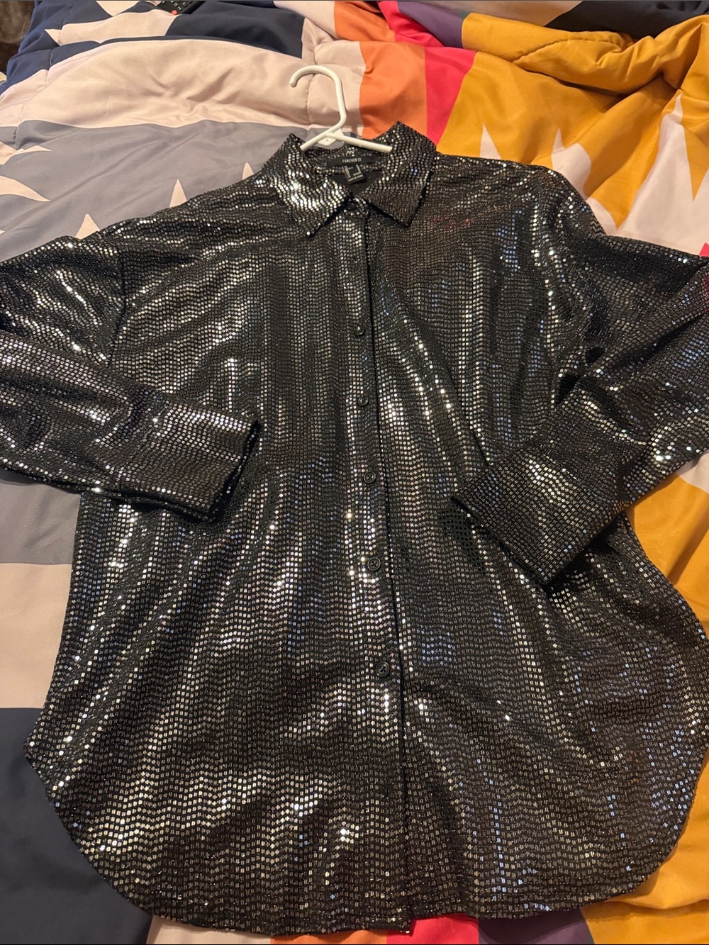 Forever 21
Black Sequin Button-Down Shirt